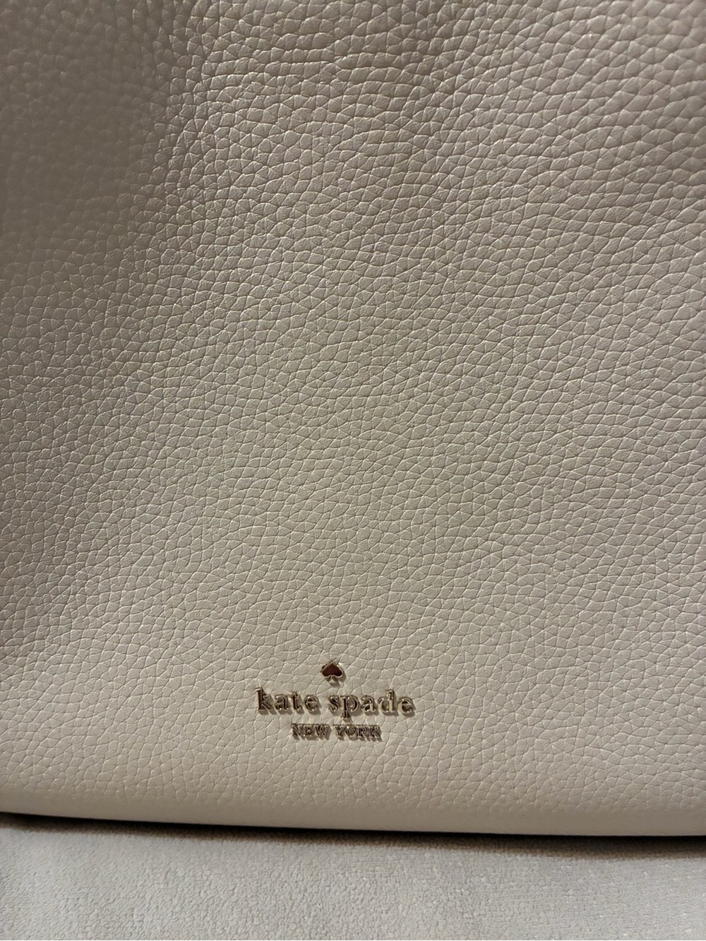 kate spade Cream and Brown Pebbled Leather Shoulder Bag - Picture 2 of 5